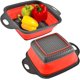 thumbnail image 1 of Colador Cuadrado Plegable con Asas - Rojo Coladores de Cocina Cuadrados de Silicona con Asas de Plástico Colador de Cocina Plegable Perfecto para Escurrir Pasta Verduras y Frutas Rojo, 1 of 9