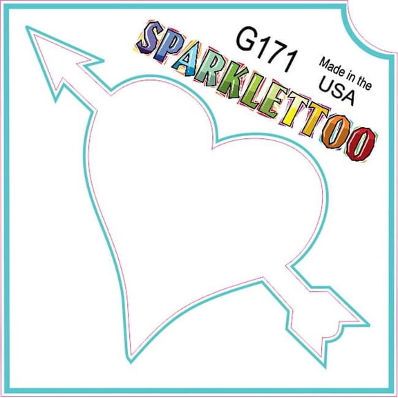 Ruby Red Paint G171 1.5 x 2.3 x 2.3 in. 3-Ply Pierced Heart Design Glitter Tattoo - Pack of 100
