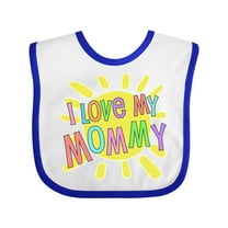 Inktastic I Love My Mommy Sun and Rainbow Letters Boys or Girls Baby Bib