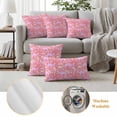 thumbnail image 6 of Desert Camel Outdoor Waterproof Pillow Covers, Vintage Sand Camel Leaves Flower Pattern Pink Decorative Square Throw Pillowcase Sofa Cushion Sham for Patio/Couch/Chair, 16"x16" 2 Pack, 6 of 8