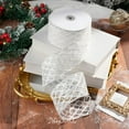 CCOCC 2026 New 1Roll 2.5 Inch Glitter Diamond Mesh Wired Ribbon for ...