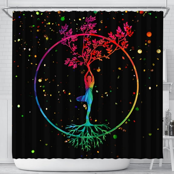 Spiritual Shower Curtain Meditation Shower Curtain TTY214SH - 71x74 inches