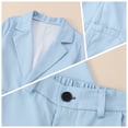 thumbnail image 3 of Girls 2 Piece Outfits Button Front Blazer and Short Suit Sets Long Sleeve Lapel Jackets with Pockets with Matching Dressy Shorts (Brick Red), 3 of 7