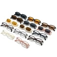 thumbnail image 4 of Vintage Small Square Frame Glasses Retro Sunglasses Trendy Eyewear Rectangle Sun Glasses UV400 Shades Men Women Eyepiece, 4 of 9