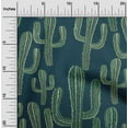thumbnail image 2 of oneOone Cotton Cambric Teal Blue Fabric Cactus Diy Clothing Quilting Fabric Print Fabric By Yard 56 Inch Wide, 2 of 5