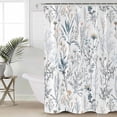 thumbnail image 6 of Shower Curtains Flower Leaves Bath Curtain Floral Plant Waterproof Bathroom Shower Curtain Set with Hooks Decoration 72 x 72 Inches, 6 of 7