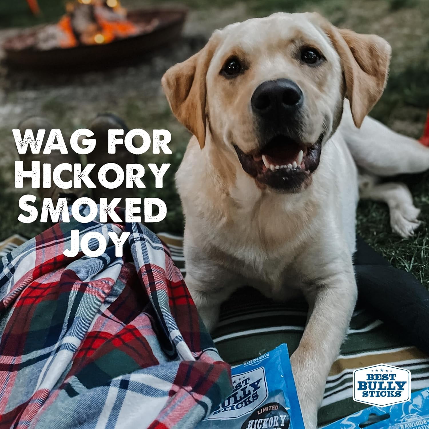 Best Bully Sticks Hickory Smoked 4 Inch Bully Sticks - 8 oz - 100% Natural, Smoky, Grain and Odor-Free, No Additives