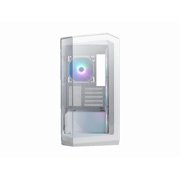 MSI MAG PANO M100R PZ White Micro-ATX PC Case - Supports Back-Connect Motherboard, 4 ARGB Fans, Lighting Hub, GPU Support Stand, Dust Filters, USB Type-C (20Gbps), 270-degree Panoramic Display