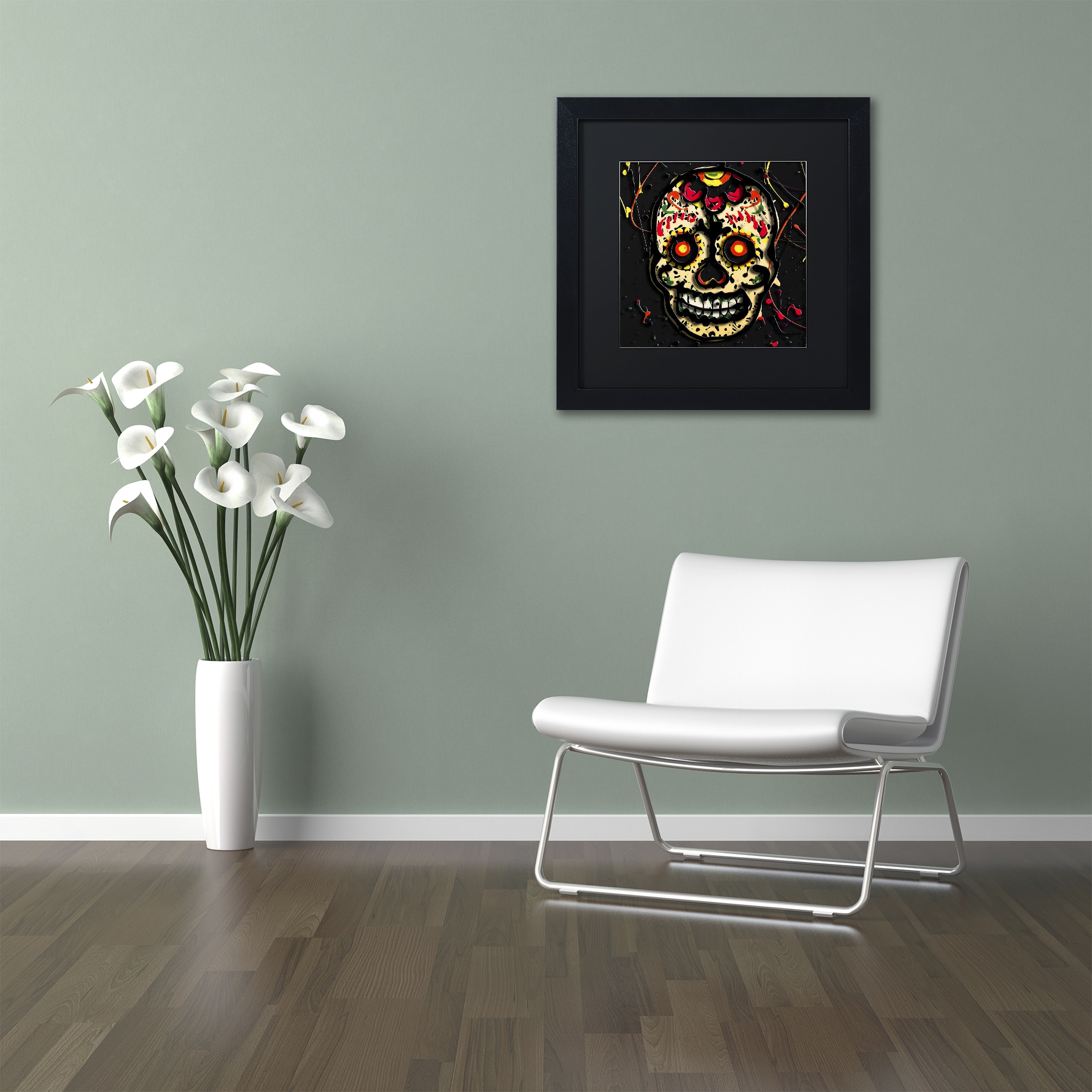 Trademark Fine Art "Muertos 2" Canvas Art by Roderick Stevens, Black Matte, Black Frame