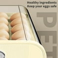 thumbnail image 4 of 1pc Clear 18 Egg Holder for Fridge, Versatile Egg Storage Drawer, Refrigerator Egg Organizer Tray, Plastic Egg Container Box, Space efficient Egg Holder for Kitchen, Stackable Egg Tray, 4 of 6