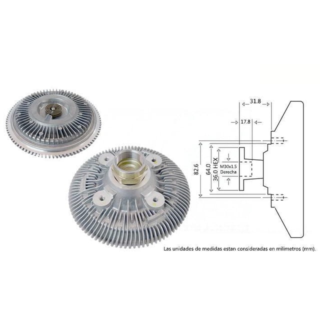 FAN CLUTCH NAVAJO 1991 al 1994 MAZDA 4.0L V6 KEEP ON GREEN .