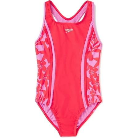 Speedo Girl's Printed Spliced Racerback