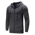 thumbnail image 3 of LEEy-world Men Hoodies Mens Contrast Color Pullover Hoodie Cozy Sport Outwear Grey,M, 3 of 4