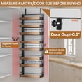 thumbnail image 6 of 8 Tier Over The Door Pantry Organizer, 2 IN 1 Wall Mount or Hanging Spice Rack Seasoning Shelves with Adjustable Basket, Back of Door Organizer and Storage for Kitchen Cabinet and Room Closet, 6 of 8