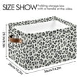 thumbnail image 4 of Yayeee Canvas Storage Basket with Handles for Shelves Fabric Bins Closet Organizer, Black Leopard Pattern, 4 of 8