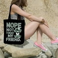 thumbnail image 5 of Nope Not Today My Friend Gift For Women Cute Funny Boobees Halloween Meme Canvas Bag 1Pc, 5 of 5