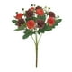 thumbnail image 2 of Flores artificiales de seda falsa, simulación de pintura al óleo de 10 cabezas, Crisantemo y Hortensia, Borgoña, 2 of 4