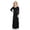 Black, variant on Bmisegm Girls Dress Three Quarter Sleeve Round Neck Ruched Waist Casual Long Maxi Dress Dresses for Girls 8-9 Years