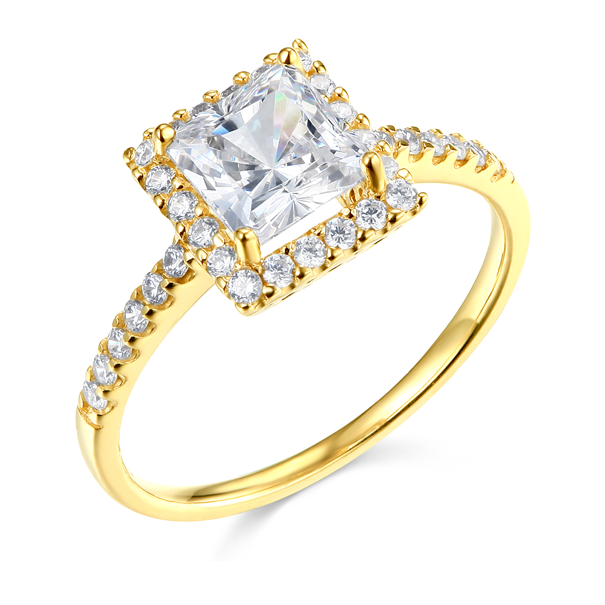 Wellingsale - Wellingsale Ladies Solid 14k Yellow Gold Polished CZ 