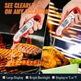 thumbnail image 3 of Saferell Meat Thermometer for Cooking, 2-in-1 Digital Instant Read Food Thermometer with Foldable Probe & Oven Safe Wired Probe, Backlight, Alarm Set, and Magnet for BBQ, Grill, and Roast Turkey, 3 of 7