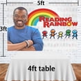 thumbnail image 2 of Reading Rainbow Backdrop Banner Party Supplies Poster Movie Theme Background for Photography Birthday Decorations, 2 of 5