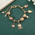thumbnail image 6 of Hello Kitty Gold Plated Bracelets With Charms for Women High Quality Fashion Jewelry for Girl Kawaii Sanrio Party Gifts, 6 of 9