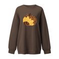 thumbnail image 2 of Nouveaux Hauts pour Femmes 2023 Mode Imprimé Col Rond Chandail Manches Longues Blouse Confortable Chandail en Molleton Coupe Décontractée Chandail en Molleton Oversize pour Femmes, 2 of 6