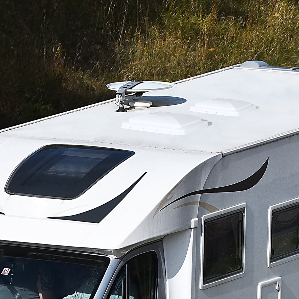 HOMEE RV Roof Vent Cover 14 Vent Lid Impact-Resistant Vent Line Fan Lid for Camper Trailer Motor Home Gift for Fathers Day