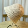 thumbnail image 6 of CoCopeaunts Women Bucket Hat Solid Color Soft & Warm Chunky Girls Beanie Fisherman Hats Vertical Stripes Crochet Design Brim, 6 of 8