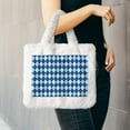 thumbnail image 6 of Salouo Blue Squares for Plush Underarm Bag,Soft Tote Bag Ladies Fluffy Shoulder Bag Women Furry Tote Bag Plush Handbag for Autumn and Winter, 6 of 7