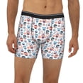 thumbnail image 2 of Salouo Nautical And Pirate Owls Pattern Men's Boxer Briefs, Soft & Breathable Underwear Elastic Waistband Briefs for Men,1-Pack, 2 of 7