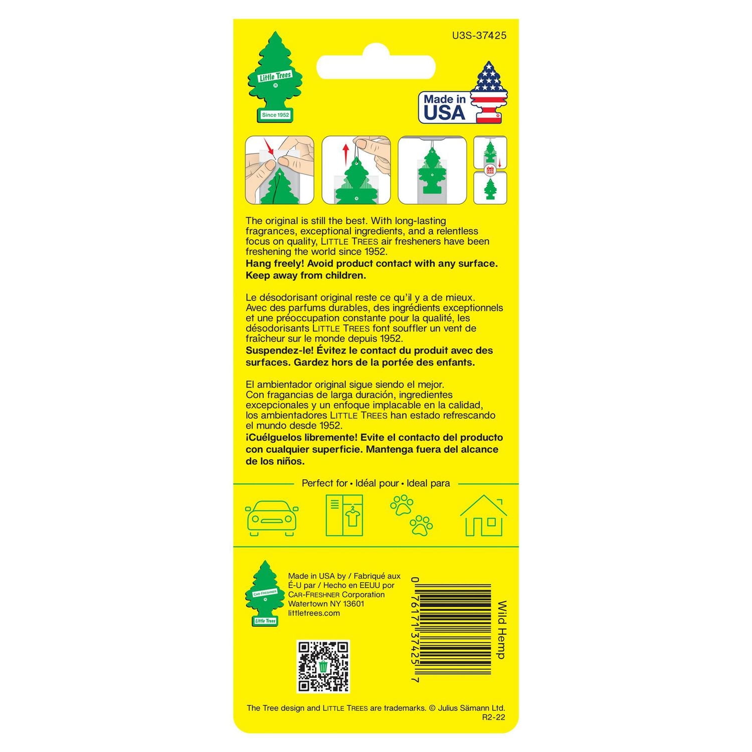 LITTLE TREES air freshener Wild Hemp 3-Pack