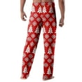 thumbnail image 4 of JGNGSHN Mens Christmas Pajamas Pants Cute Print Sleep Lounge Pant Warm Sleepwear Pants PJ Bottoms with Pockets and Button Fly, 4 of 4