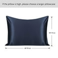 thumbnail image 3 of PiccoCasa 25 Momme Silk Pillowcase with Zipper Closure, King Navy Blue, 3 of 7