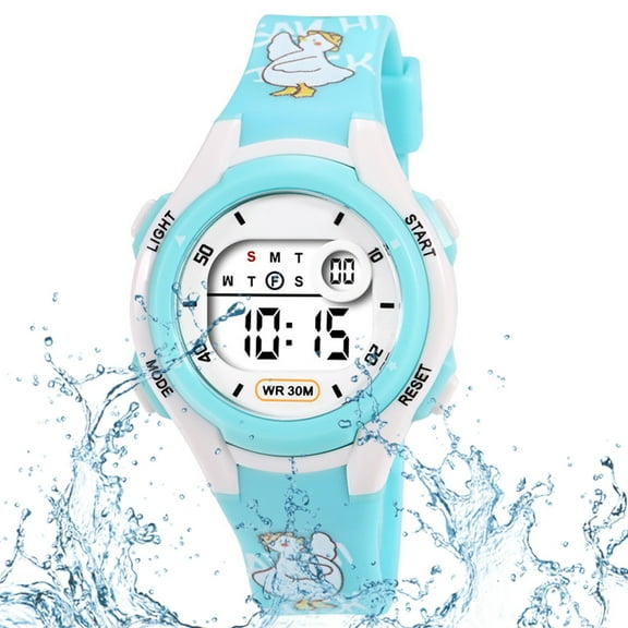 Digital Electronic Watches Sports Waterproof Watch Dual Time Wristwatch with Countdown Stopwatch - style:style1;