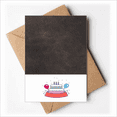 thumbnail image 1 of Black Leather Pattern Happy Birthday Greeting Cards Envelopes Blank, 1 of 4