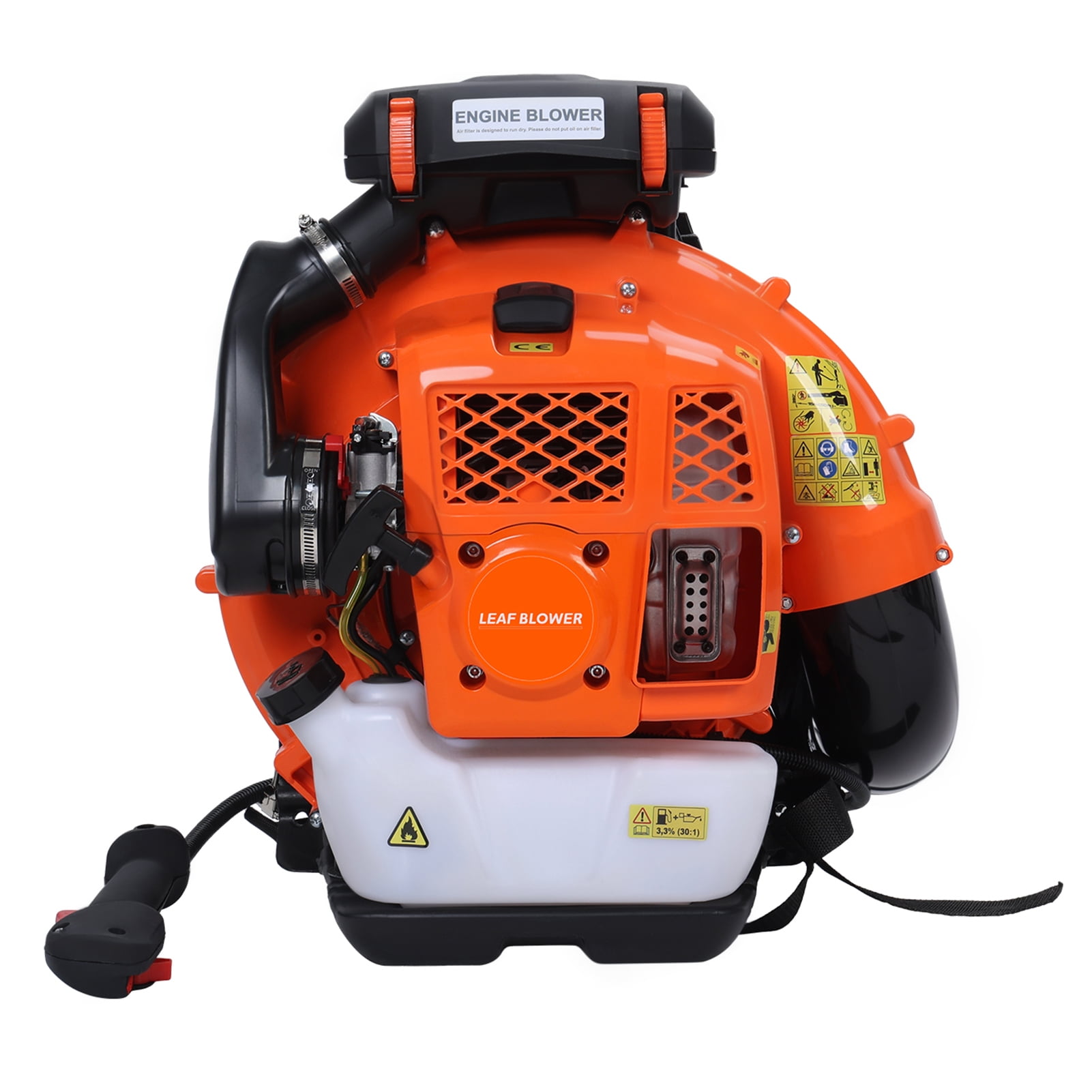 Xssm Leaf Blower, 80CC Backpack Gas Leaf Blower, Gas Blower, Up to 900CFM, Powerful Clearing, for Lawn Care Yard Dust Debris (Orange)