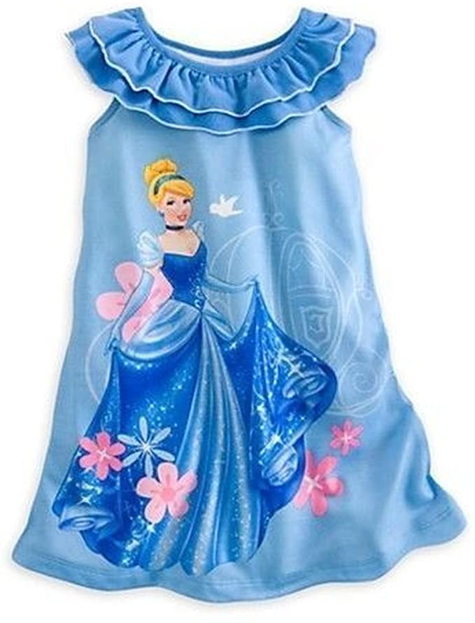 Disney Store Princess Ariel Long Sleeve Nightgown Pajama Girl Size 5/6 7/8 Disney Store Princess Ariel Long Sleeve Nightgown Pajama Girl Size 5/6 7/8