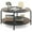 Brown, variant on Gymax 2-Tier Round Coffee Table w/Storage Shelf Metal Frame for Living Room Apartment Rustic Brown
