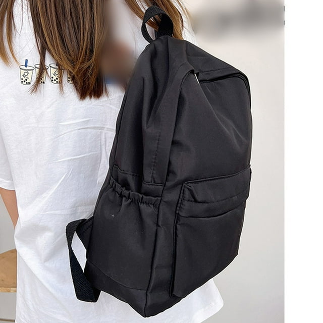 Ynlkorvg Back To School Supplies Student Schoolbag Large Capacity Outdoor Girls Backpack Solid Color Backpack