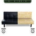thumbnail image 5 of SCRAWLGOD Daisy Print Sofa Cover Armless Sofa Slipcover for Living Room Stretch Dustproof Futon Slipcover Washable 1 Piece Couch Cover, 5 of 9