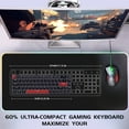 thumbnail image 2 of FFN Clavier de Jeu Mécanique 68 Touches 60 % avec Interrupteurs Rouges - Conception Compacte avec Câble Type-C Détachable, Rétroéclairage LED pour un Jeu Fluide, Compatible avec Win/Mac/Linux/PC/Portable - Noir, 2 of 9