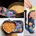 thumbnail image 5 of Yayeee Oven Mitts and Pot Holder Set of 4 Heat Resistant Kitchen Gloves Baking Hot Pad, Puprle Ethereal Floral Harmony, 5 of 5
