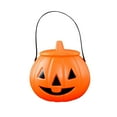 thumbnail image 2 of Electronic Pumpkin Can with Light-Up Button - Realistic Blow Molded Halloween Lantern for Indoor & Outdoor Decor, Party, Christmas - Safe, No Open Flame - 18X13cm, 2 of 5
