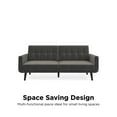 Better Homes & Gardens Nola Modern Futon, Grey Velvet
