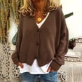 thumbnail image 2 of Bibifish Womens Cardigan Sweaters Soft Fluffy Autumn V Neck Long Sleeve Sweaters Solid Color Botton Down Ladies Trendy Knit Tops, 2 of 7