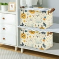 thumbnail image 2 of Yayeee Foldable Storage Basket for Shelves with Handles Waterproof Cloth Bins, Halloween Cute Ghosts, 2 of 7