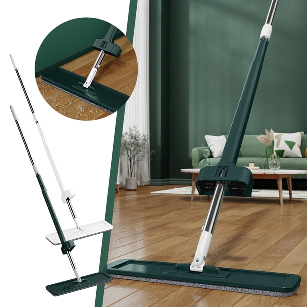 Fiudx Ofertas Flash Del Día Solo En Línea Trapeador Para Piso, Trapeador Plano De Microfibra Para Manos Con Escurrido Automático, Trapeador Para Piso De Microfibra De 360 Manos, Trapeador Para Lavar