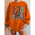 thumbnail image 2 of Co.MMehjri Women Juniors Christmas Sweatshirts Bohemian Long Sleeve Crew Neck Letter Print Pullovers Oversized Tops for Teen Girls, 2 of 5