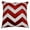 Crimson and Ivory, variant on Blazing Needles 20-inch Indian Chevron Velvet Applique Throw Pillow-Style:Black/Ivory